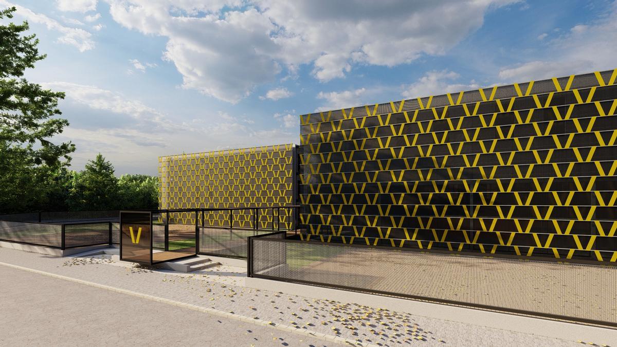 Recreación de la residencia vinculada al complejo deportivo.