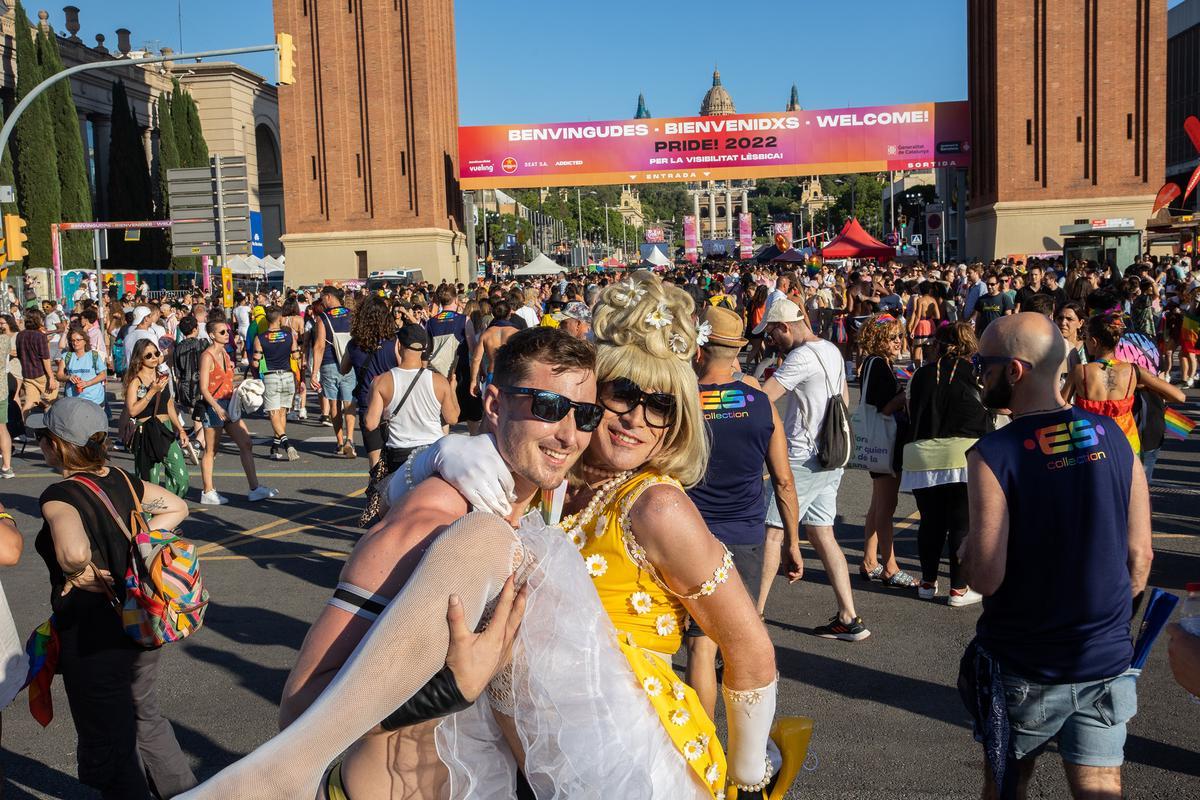 Manifestación del Día del Orgullo en Barcelona.