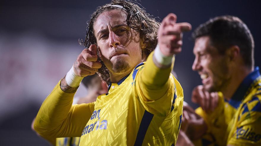 Fabio Silva, referencia de la UD Las Palmas en el gol y en el trabajo