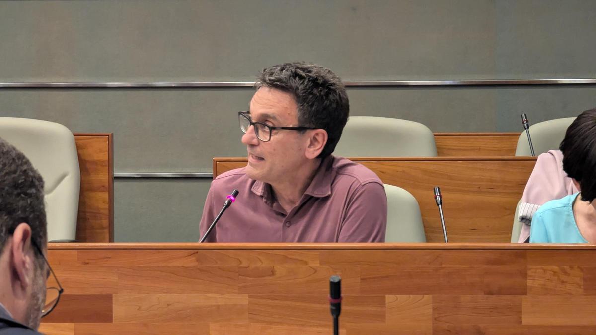 El concejal Xavier Martí, en un pleno de Torrent