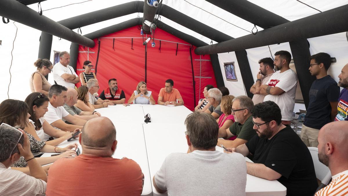 Reunión con alcaldes celebrada este miércoles y encabezada por la presidenta de la Diputación, Marta Barrachina.