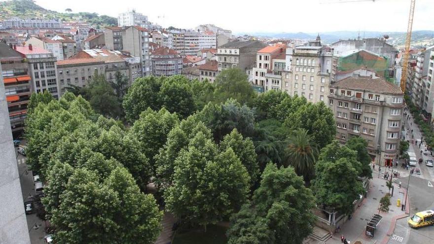 Zona centro de Ourense donde aparecen los pisos usados con precios más altos. // FdV