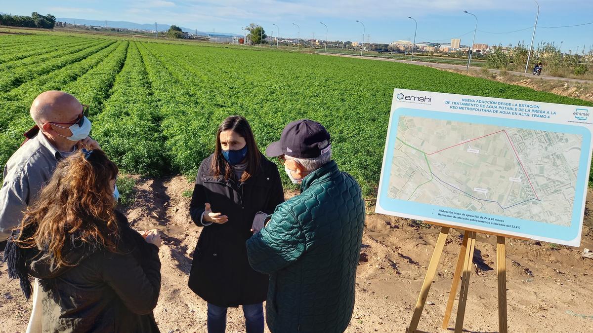 La nueva infraestructura que asegurará el abastecimiento de agua potable en València no atravesará la huerta de Campanar