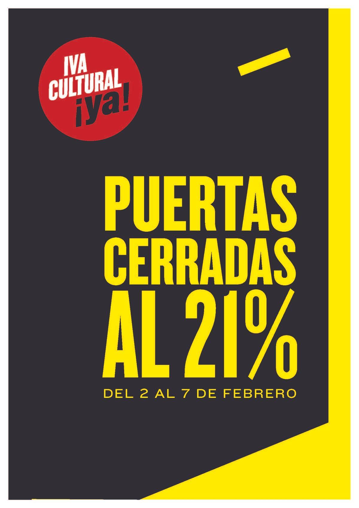 Cartel que se ha difundido sobre la protesta de las galerías de arte contemporáneo españolas.