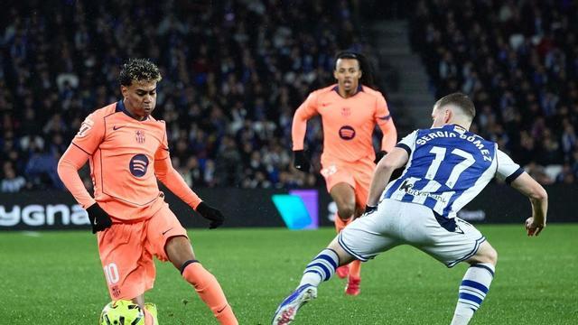 El 1x1 del Barça contra la Real Sociedad al descanso