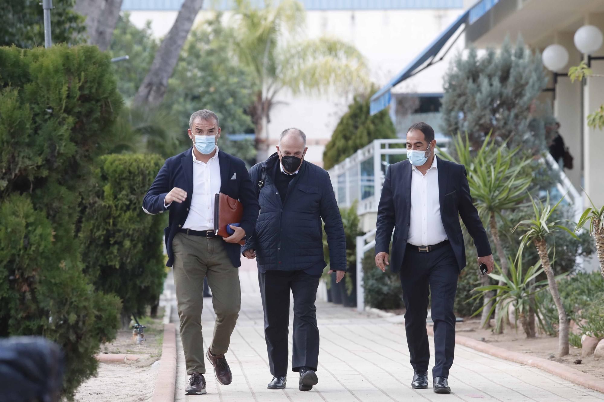 Javier Tebas, durante la rueda de presa en l'Eliana