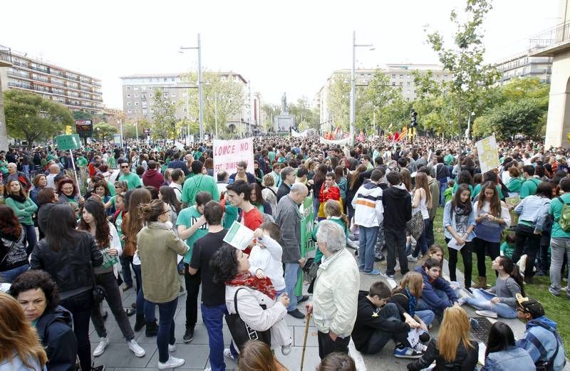 Fotogalería: Huelga educativa en Zaragoza