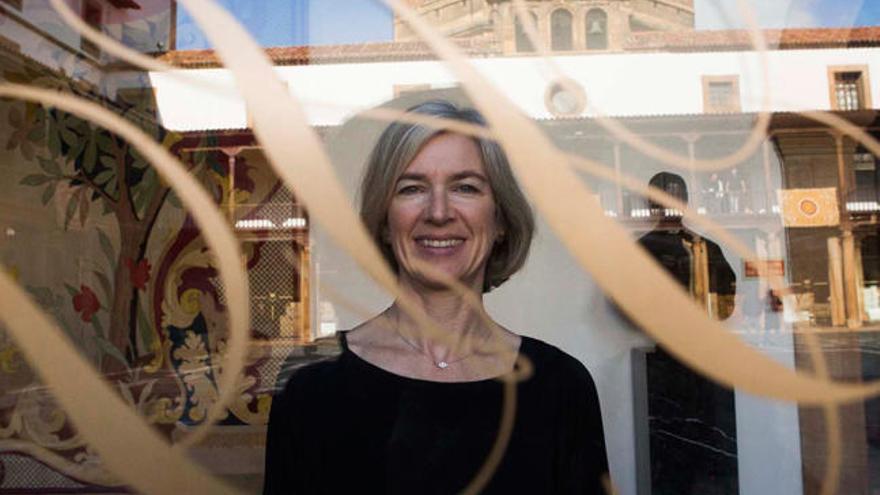 Jennifer Doudna, ayer, en Oviedo. // Miki López