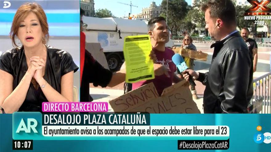 Un activista rumano insulta en pleno directo a Ana Rosa Quintana