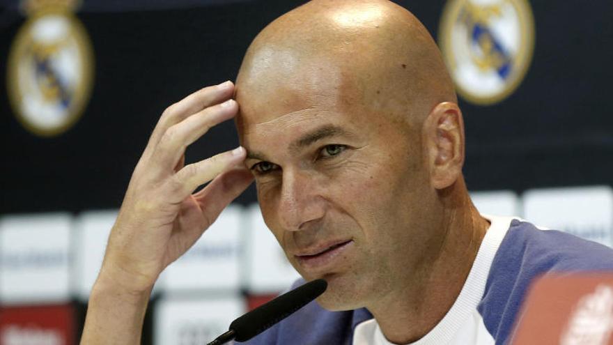 Zinedine Zidane, durante la rueda de prensa.