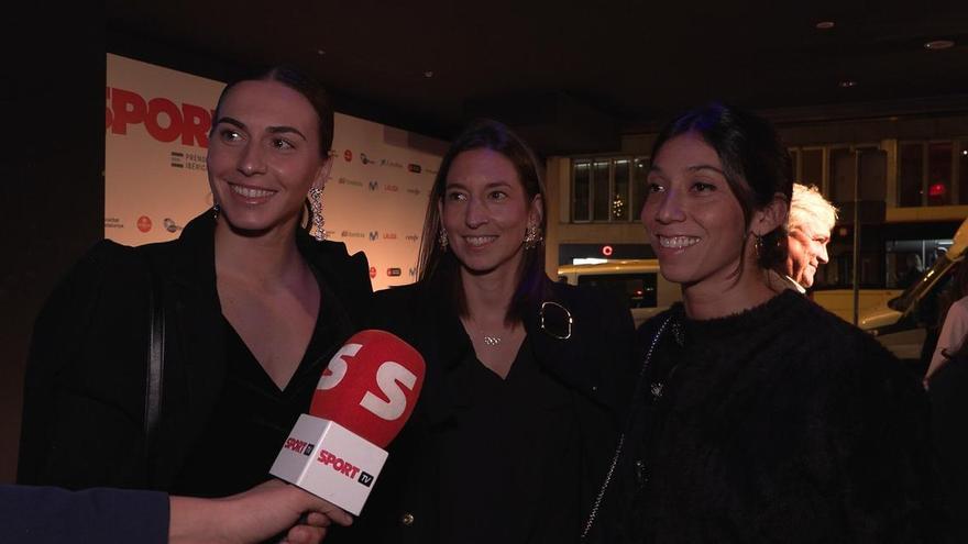 Bea Ortiz, Mati Ortiz y Laura Ester en la fiesta del 45 aniversario del Diario SPORT