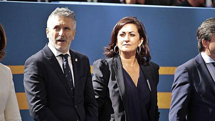 El ministre de l&#039;Interior, Fernando Grande Marlaska, amb la presidenta de La Rioja.