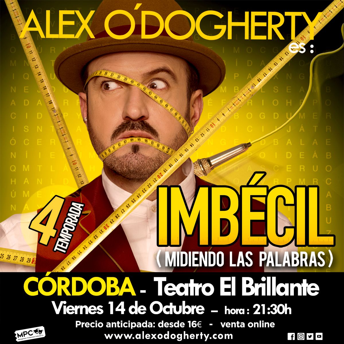 Cartel del espectáculo que interpretará en Córdoba.