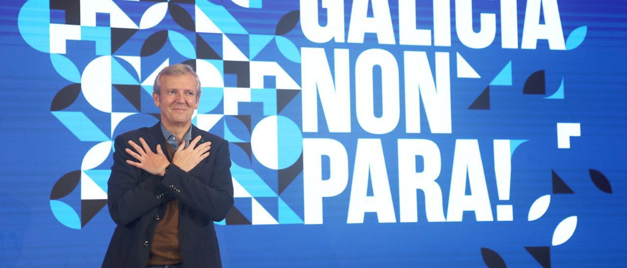 Rueda, ayer, en la junta directiva del PPdeG.