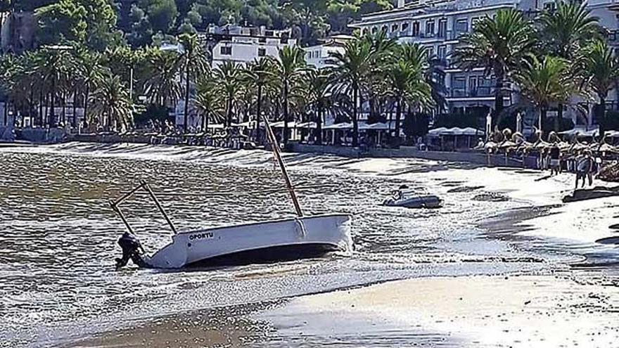 Hasta cuatro embarcaciones fueron arrastradas hasta las cercanÃ­as del Port de SÃ³ller por el temporal.