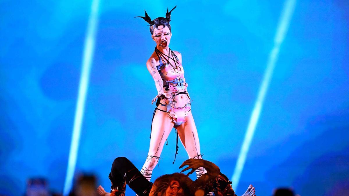 Primer ensayo de la primera semifinal de la 68ª edición del Festival de la Canción de Eurovisión.  En la imagen Bambie Ray Robinson, también conocido como Bambie Thug