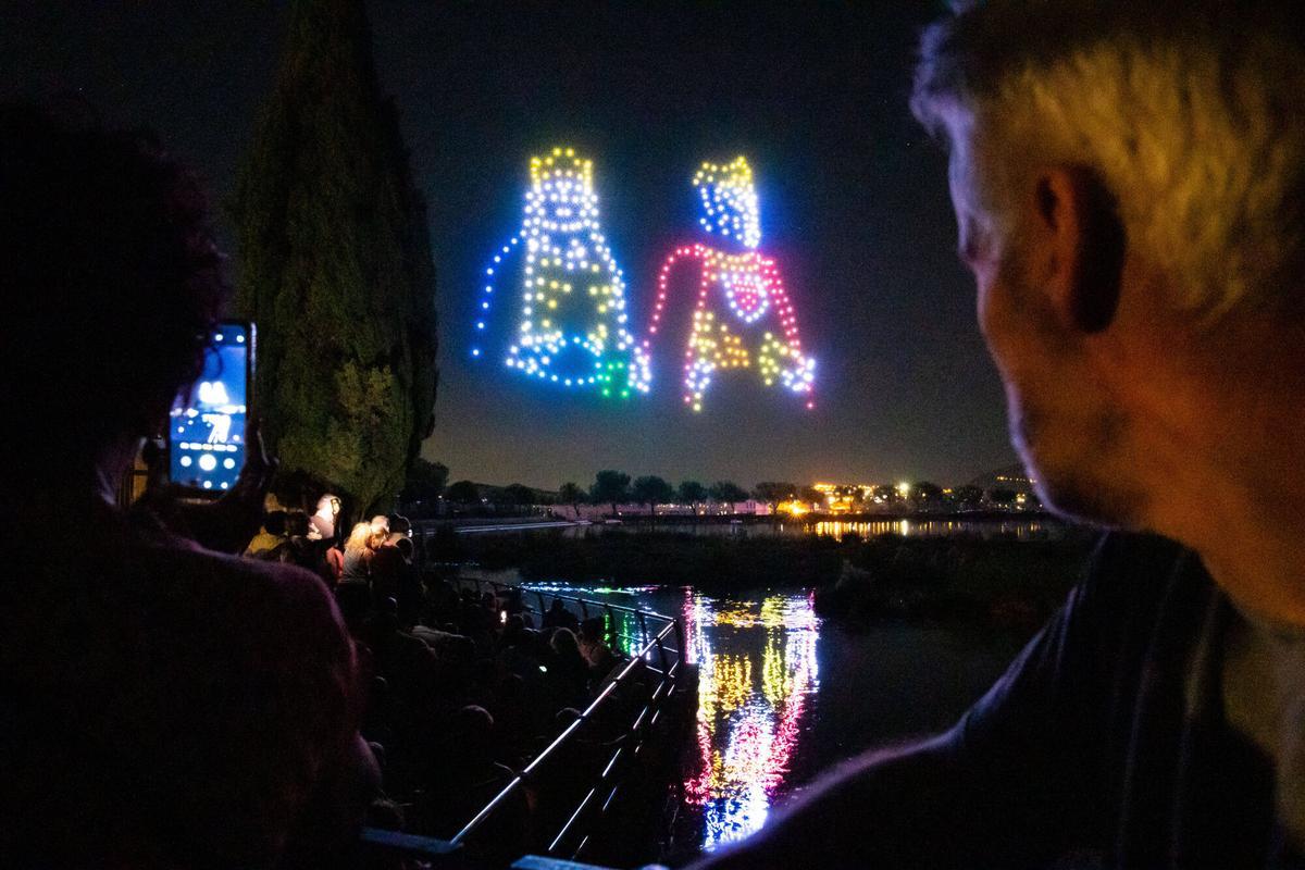 Espectacle de drons al parc de l'Agulla