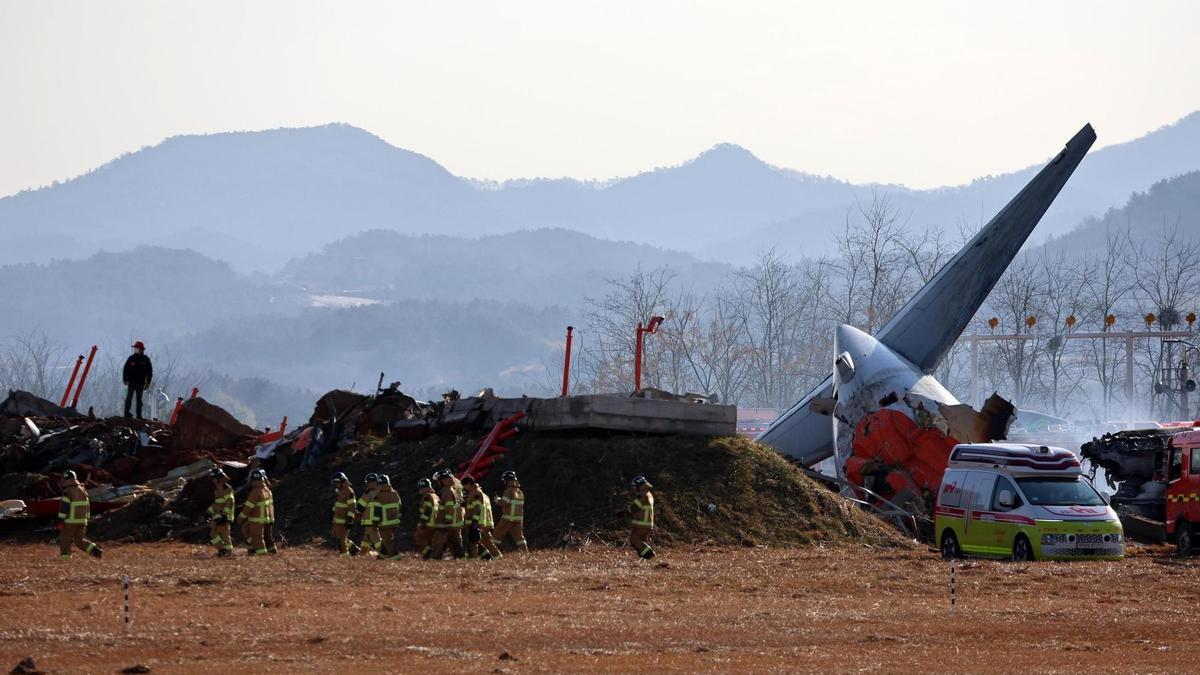 El avión siniestrado en Corea del Sur