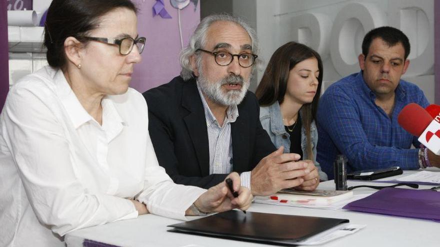 Candidatos de Podemos Zamora, hoy en rueda de prensa