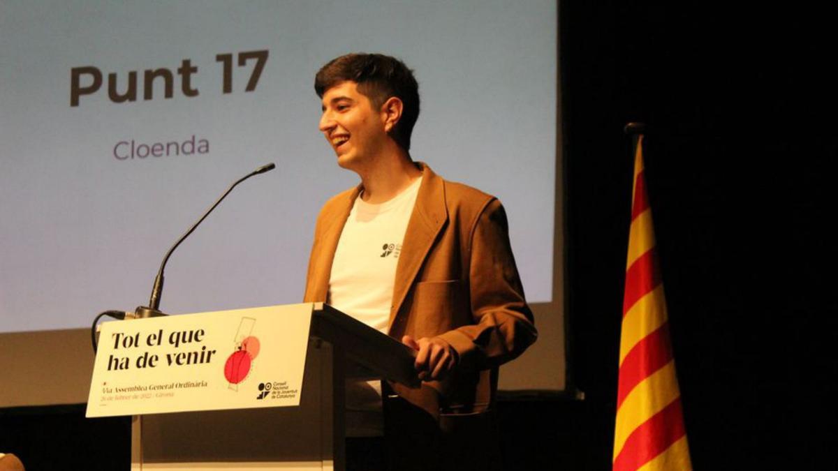 Una de les intervencions durant l’assamblea a Girona. | CNJC