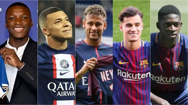 Estos son los fichajes más caros de la historia