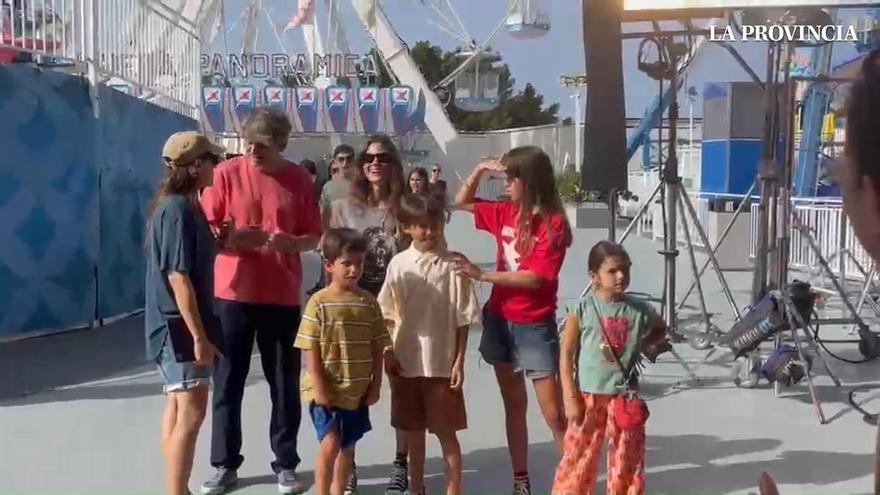 Rodaje de la película "Menudas vacaciones" en el Holiday World de Maspalomas