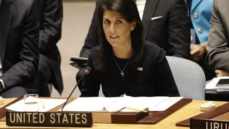 L&#039;ambaixadora dels EUA davant l&#039;ONU, Nikki Haley, va advertir que se&#039;ls esgota la paciència.