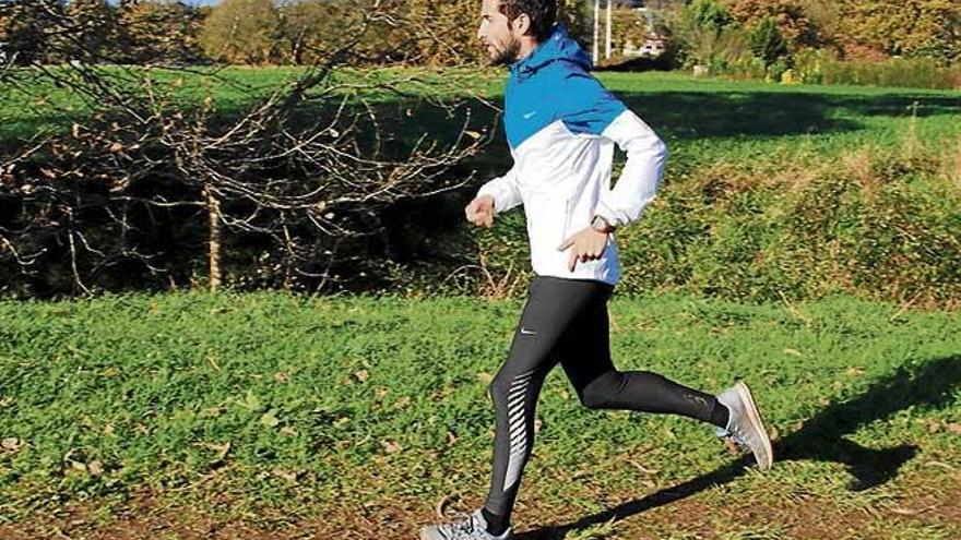 David Bustos, durante uno de sus entrenamientos.