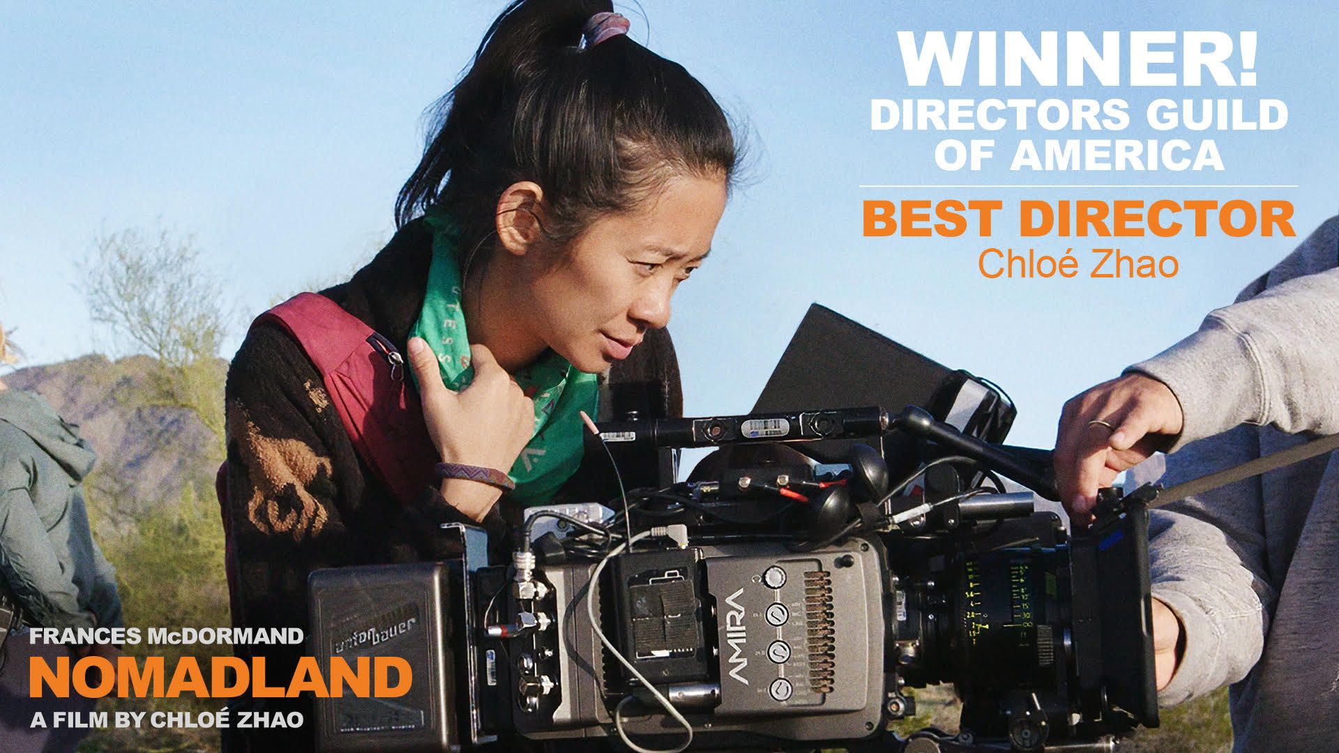 Chloe Zhao dirige 'Nomadland', con Frances McDormand como protagonista.