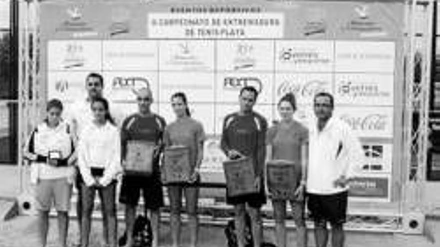Vencedores del II Campeonato de Extremadura de Tenis-Playa