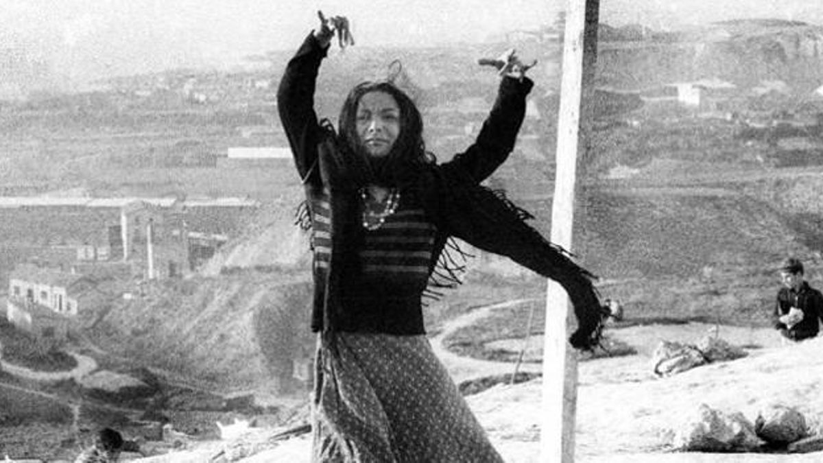 Carmen Amaya, durante el rodaje de 'Los Tarantos'.