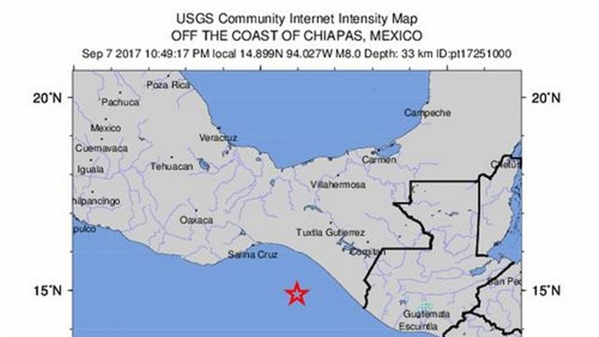 Terremoto de magnitud 8 en la escala de Richter sacude la Ciudad de México