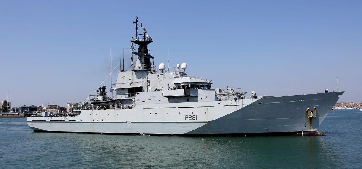 La «HMS Tyne», una de las patrulleras tipo OPV que Reino Unido ofrece a Uruguay