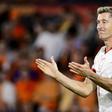 Robert Lewandowski, con la camiseta de Polonia
