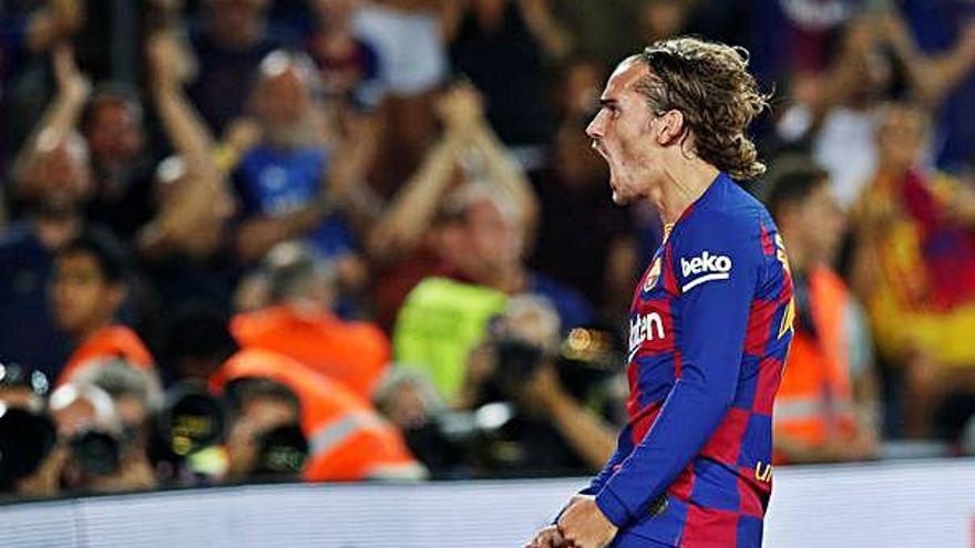 Griezmann va ser el gran protagonista del partit en marcar dos dels cinc gols dels blaugranes.