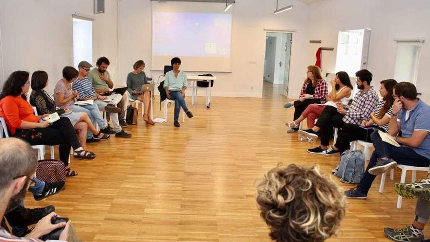 Presentación de los proyectos seleccionados para el Co-Lab, ayer.