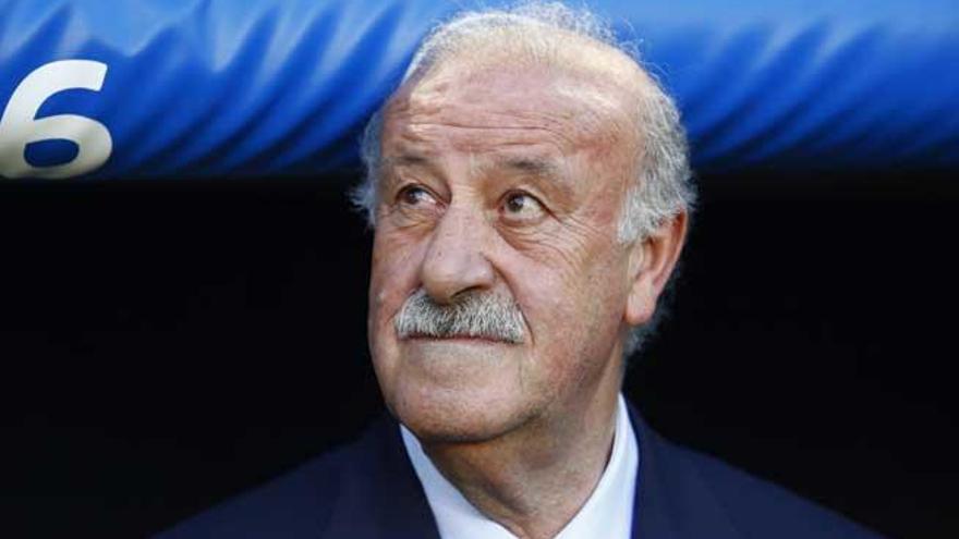 Del Bosque, durante el partido.