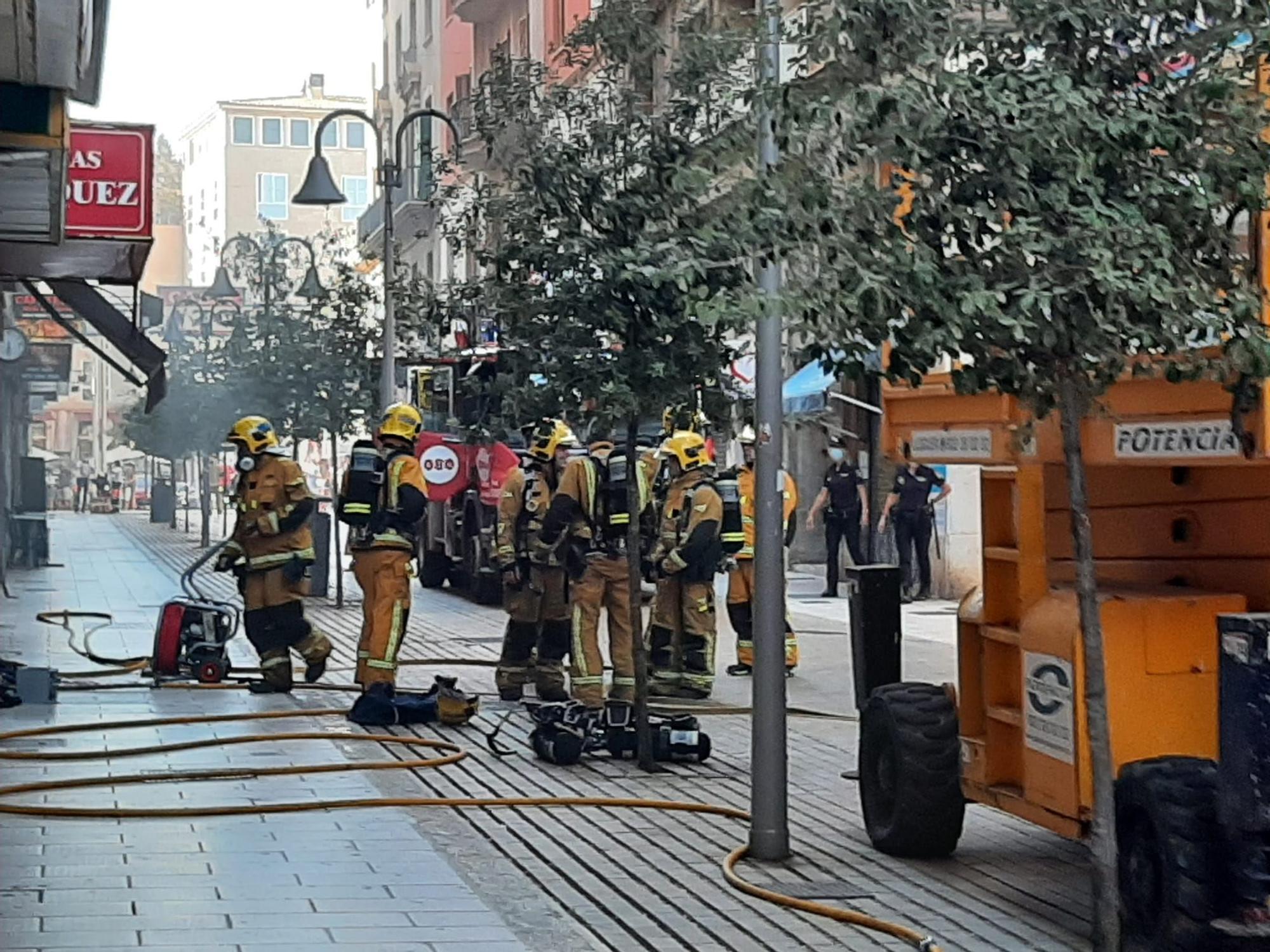 Incendio en las Galerías Velázquez de Palma