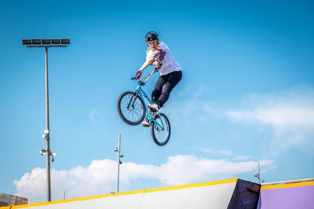 Charlotte Worthington en los entrenamientos del Extreme Barcelona.