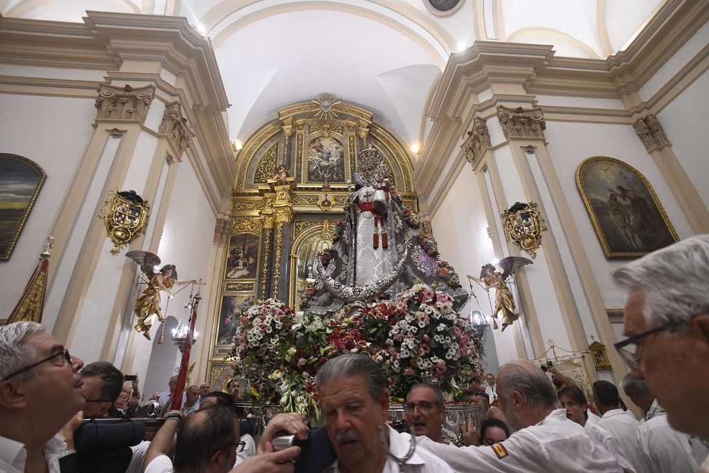 Bajada de la Virgen de la Fuensanta desde su Santuario hasta el templo catedralicio de Murcia