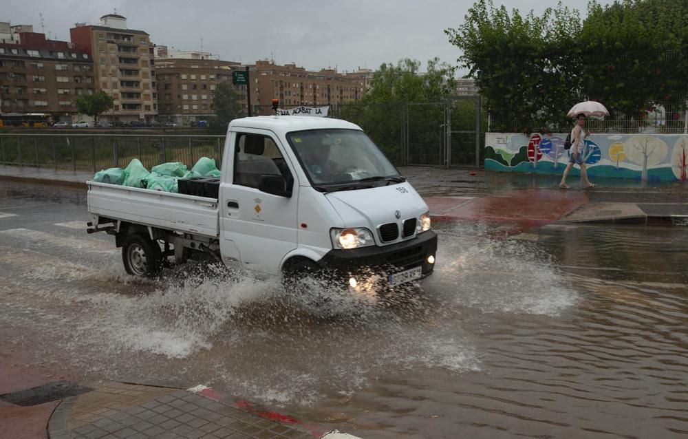 Cortes de tráfico en Sagunt por la intensa lluvia