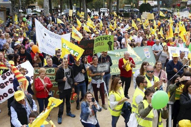 Manifestación de agricultores en Calatayud