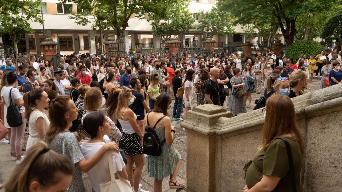 Opositores para plazas de Magisterio en una anterior convocatoria en Zamora