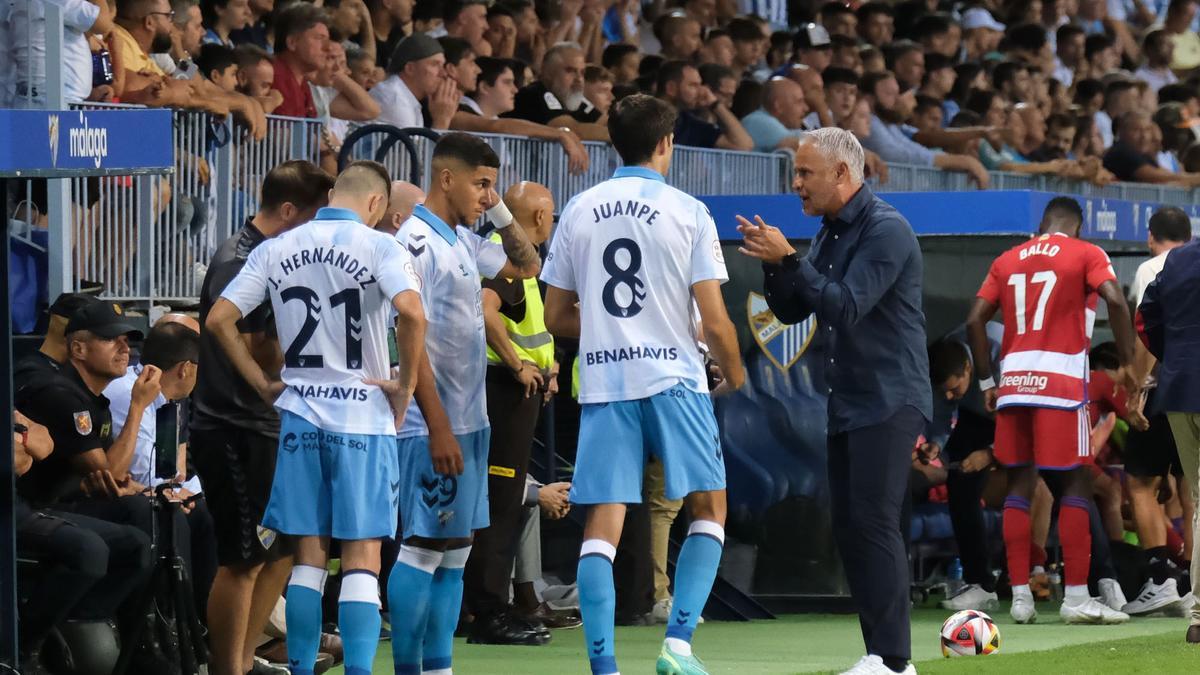 Sergio Pellicer, durante el partido frente al Recreativo Granada.