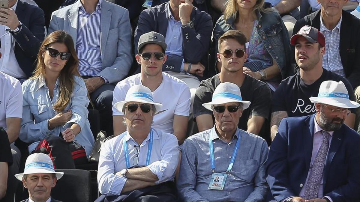 Sergi Roberto y Denis Suárez, disfrutando de una buena jornada de tenis