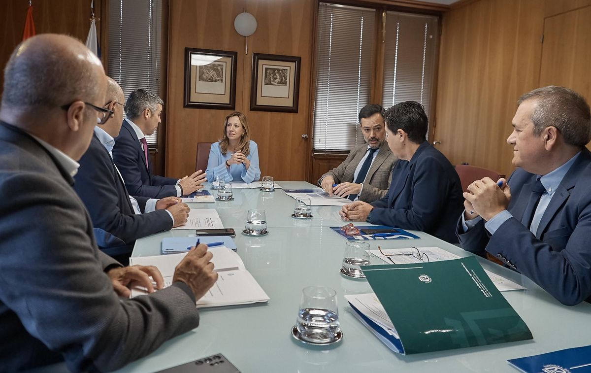 Reunión interadministrativa, ayer en el Cabildo de Tenerife