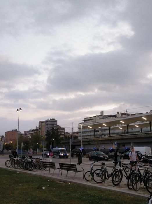 L'estació del TAV a Girona, blindada pels cossos policials