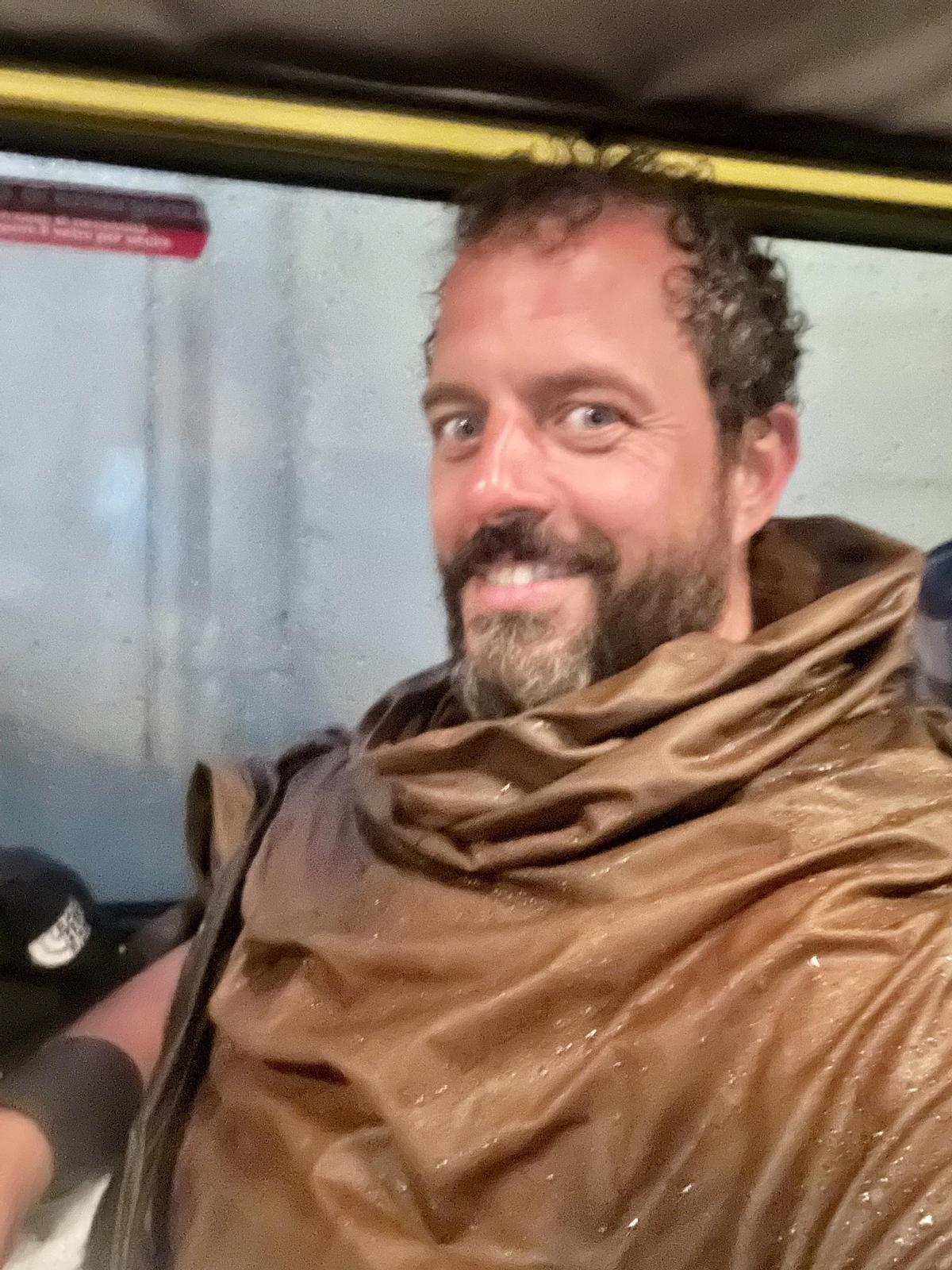 Jorge León después de la tormenta durante el rodaje