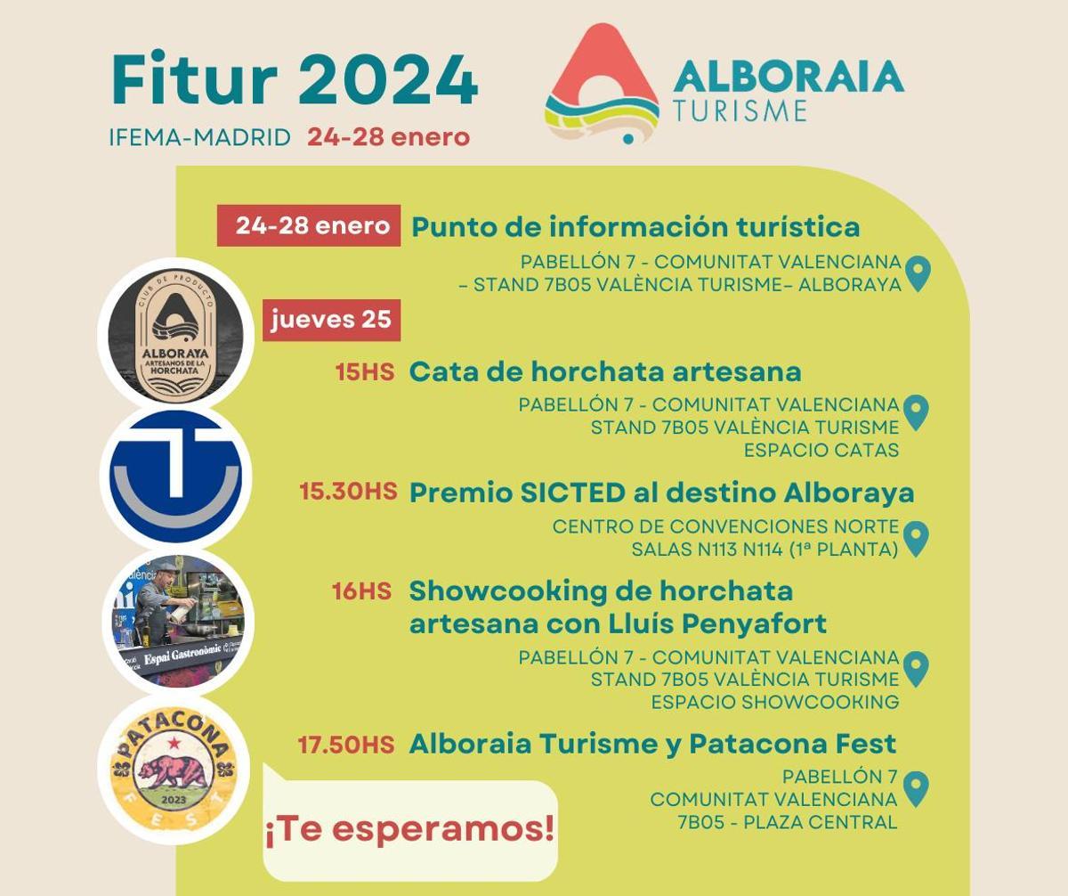 Programa de Alboraia Turisme para Fitur 2024