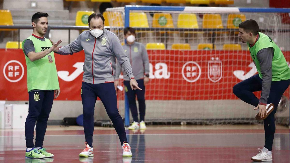 Fede Vidal, en un entrenamiento en Las Rozas